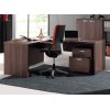 Bureau d'angle contemporain coloris noyer Rosana-140