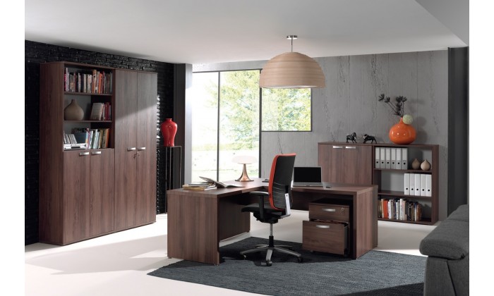 Ensemble de bureau contemporain coloris noyer ROSANA-140