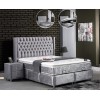 Lit box literie boxspring avec rangement complete beige CITY SPIRIT