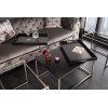 Table basse set de 3 plateaux noir