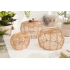 Table basse set de 3 Bamboo Lounge Rotin