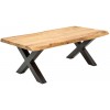 Table basse Mammut X 110cm acacia 35mm