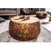 Table basse Stone Mosaic, set de 2 cuivre