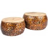 Table basse Stone Mosaic, set de 2 cuivre