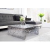 Table basse abstraite 60 cm en argent