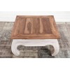 Table basse La Fleur 60cm en acajou blanc