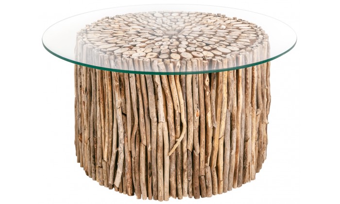 Table basse Natures Art 80cm bois flotté