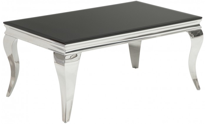 Table basse baroque moderne 100cm noir