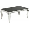 Table basse baroque moderne 100cm noir