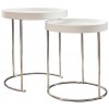 Table d'appoint Two-Way set de 2 blanc argent