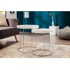 Table d'appoint Two-Way set de 2 blanc argent