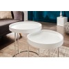 Table d'appoint Two-Way set de 2 blanc argent