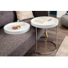 Table d'appoint Two-Way set de 2 blanc argent