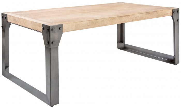 Table basse Factory 110cm acacia teck gris