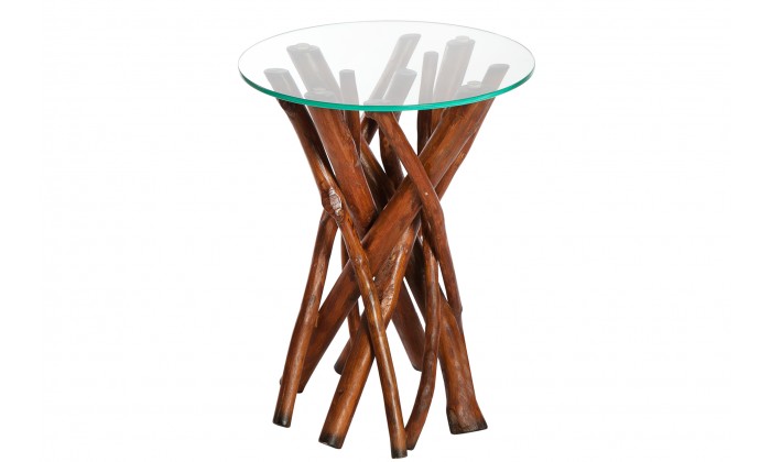 Table d'appoint Driftwood Treibh. 40cm marron