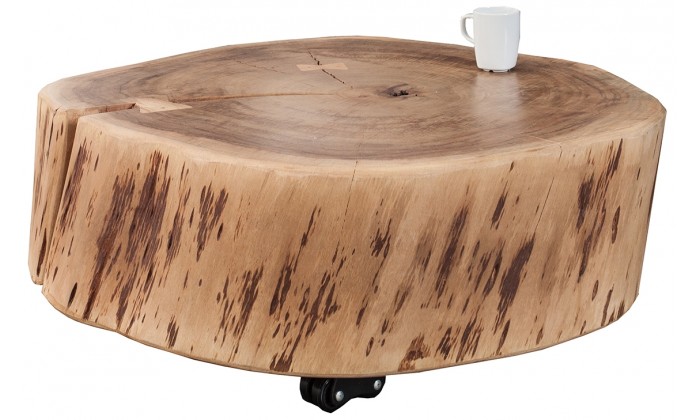 Table basse Goa 60cm rouleaux d'acacia