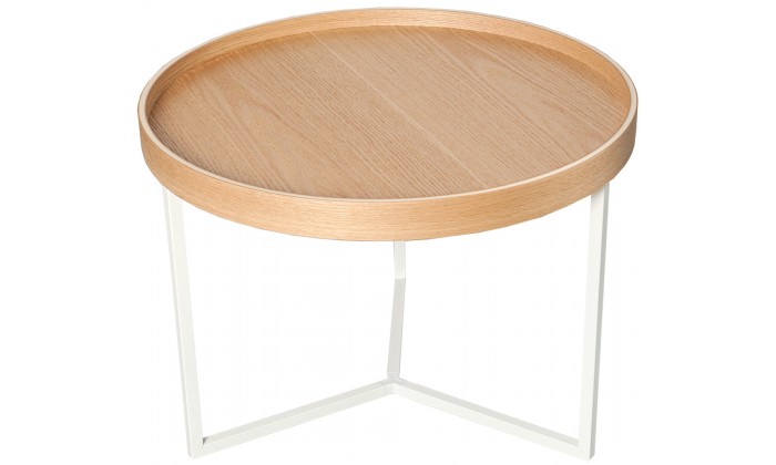 Table basse Modular 60cm blanc naturel