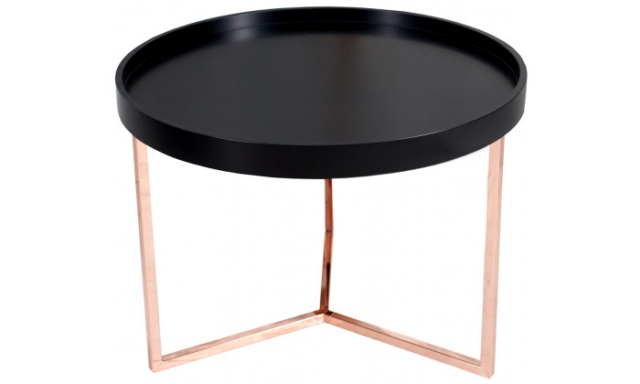 Table basse Modular 60cm cuivre noir