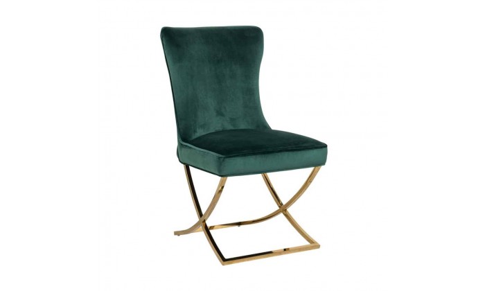 Chaises de salle à manger vert gold Scarlett