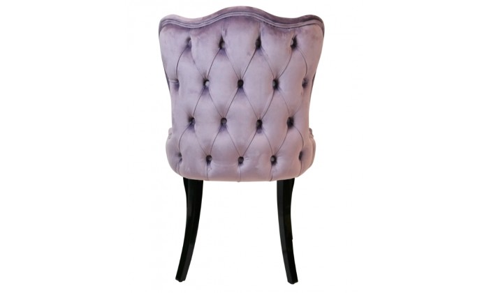 Chaise de salle à manger design velvet violette capitonnée BYOAK