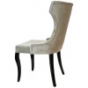 Chaise de salle à manger design velvet beige capitonnée BYOAK