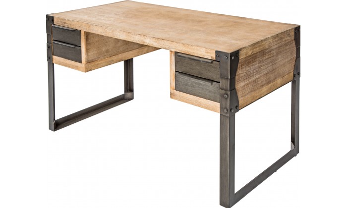 Bureau Factory 135cm acacia teck gris