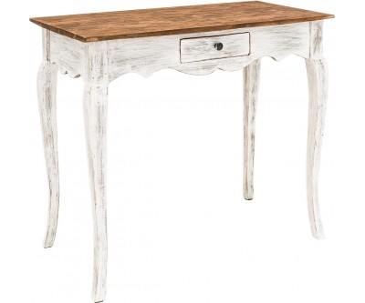 Bureau Hemingway 80cm acajou blanc