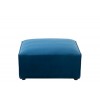 Pouf/Coin Carre Textile/Bois Bleu