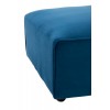 Pouf/Coin Carre Textile/Bois Bleu