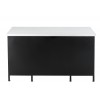 Bureau + 2 Portes Bois Noir/Blanc