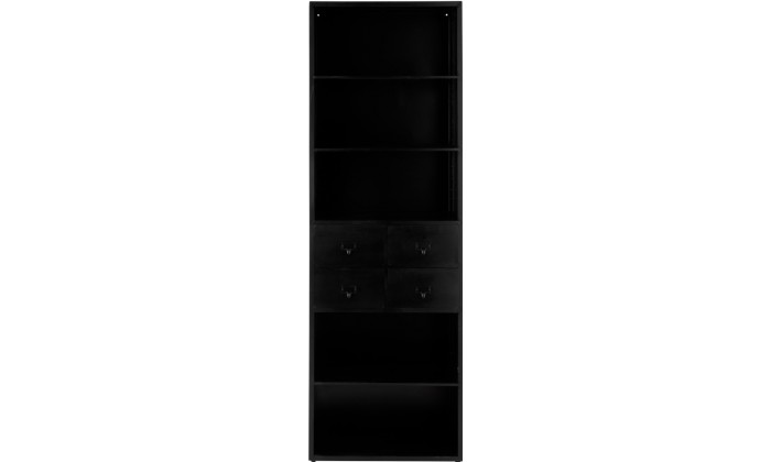 Armoire 5 Planches + 4 Tiroirs Metal Noir