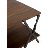 Table De Salon X Rectangulaire Bois/Metal Marron/Noir