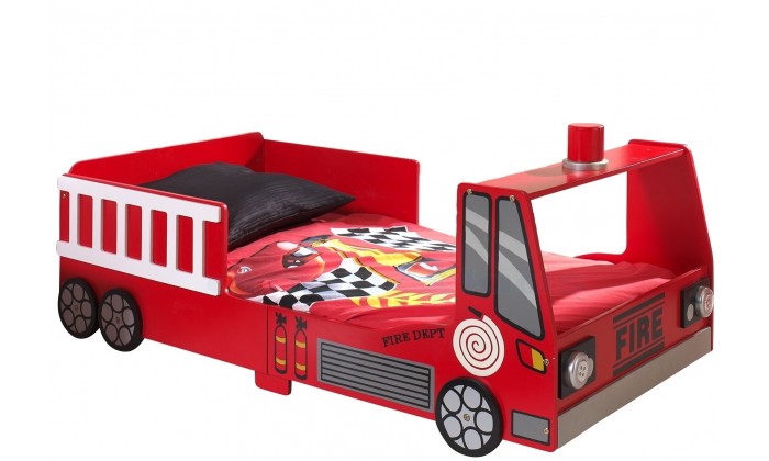 Lit enfant camion de pompier pas cher PROMO