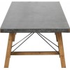 Table De Salon Rectangulaire Bois/Metal Gris/Naturel