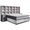 Lit box literie boxspring avec rangement complete  silver VERONIQUE